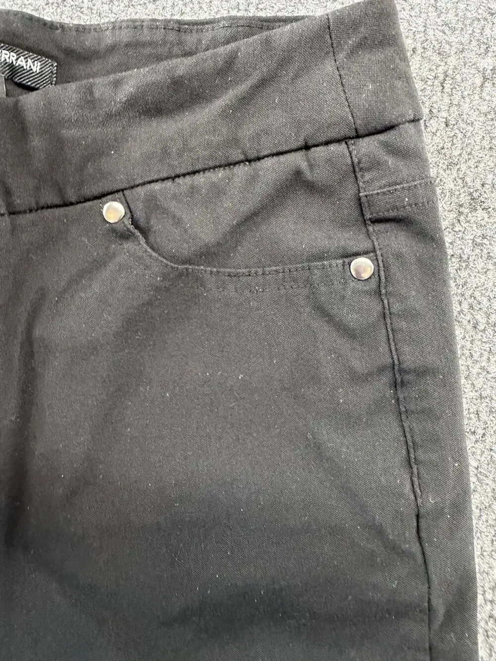 Mario Serrani Pants Womens Small Black Ponte Jegging Elastic Waist Stretch
